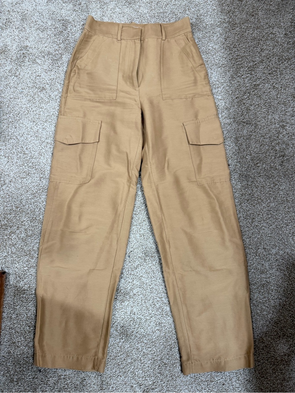 & Other Stories Barrel Leg Cargo Pants in Tan